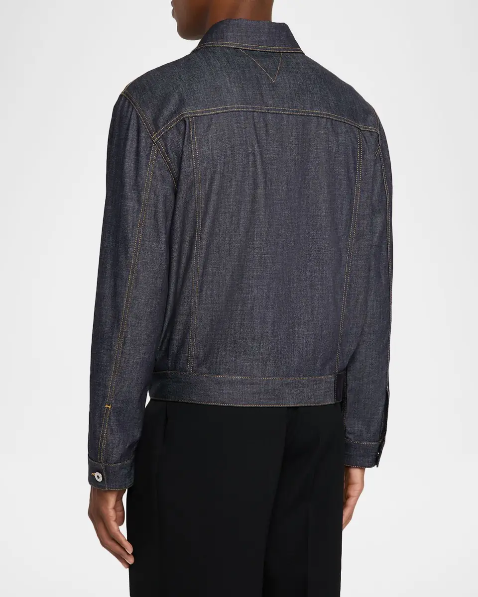 Bottega Veneta Men's Indigo Denim Jacket | Thumbnail 2 Bottega Veneta Men's Indigo Denim Jacket | Thumbnail 2