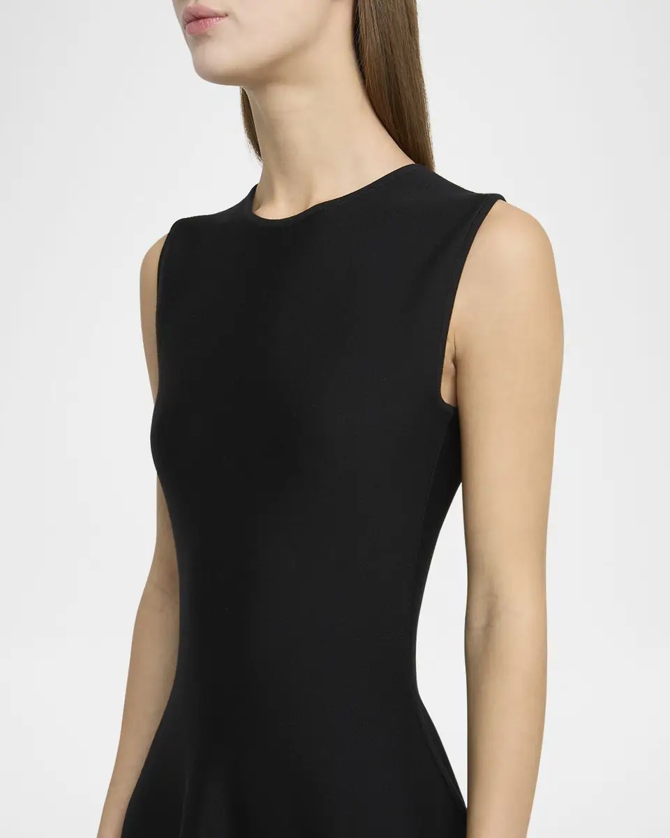 Alexander McQueen Asymmetric Lace Hem Sleeveless Midi Dress | Thumbnail 4