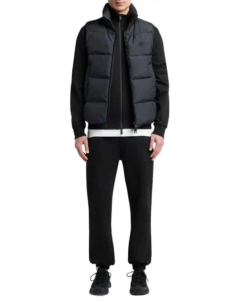 Moncler Men's Sleeve-Logo Fleece Full-Zip Jacket | Image 1 Moncler Men's Sleeve-Logo Fleece Full-Zip Jacket | Image 1