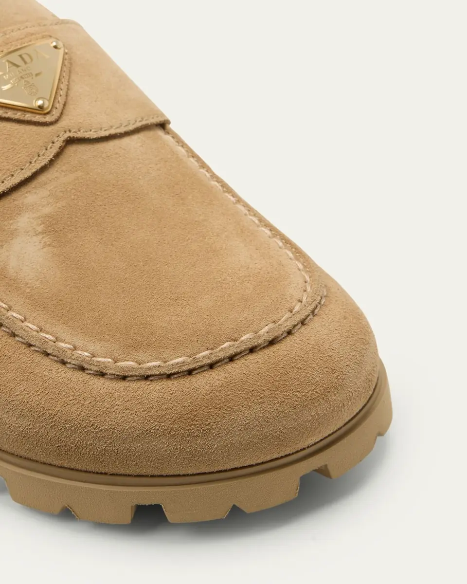 Prada Fussbett Suede Loafer Mules | Thumbnail 5