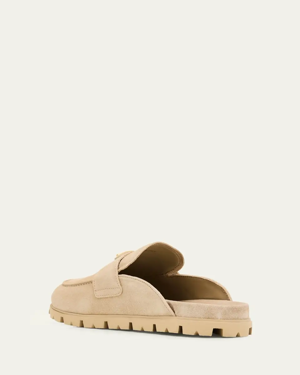 Prada Fussbett Suede Loafer Mules | Thumbnail 8