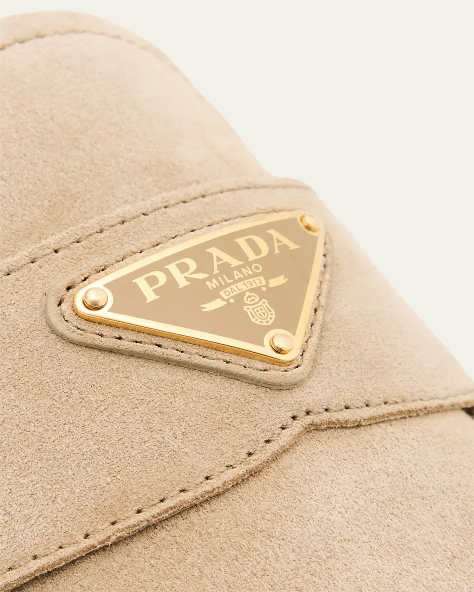 Prada Fussbett Suede Loafer Mules | Thumbnail 9