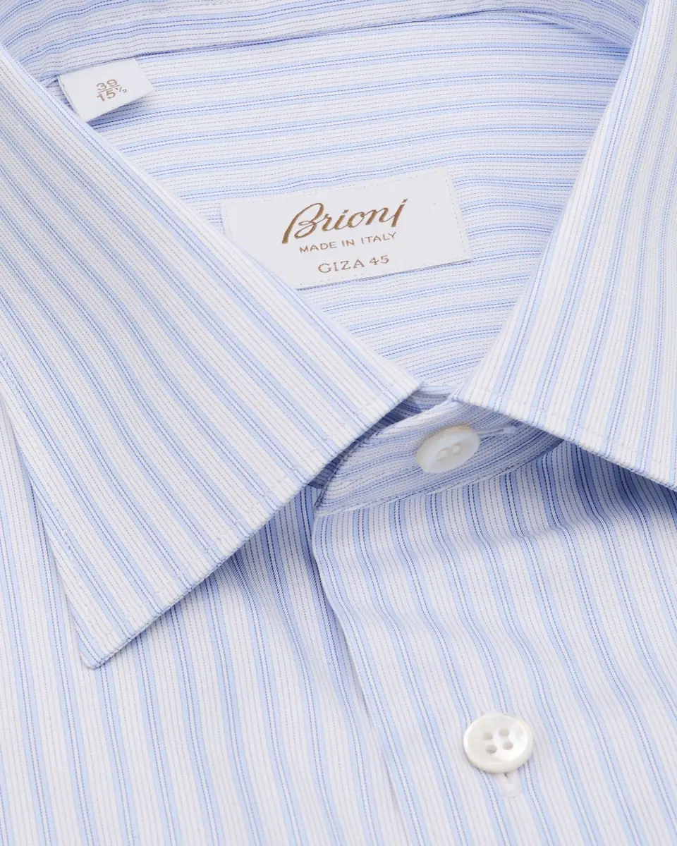 Brioni Men's Giza 45 Cotton Multi-Stripe Dress Shirt | Thumbnail 2 Brioni Men's Giza 45 Cotton Multi-Stripe Dress Shirt | Thumbnail 2