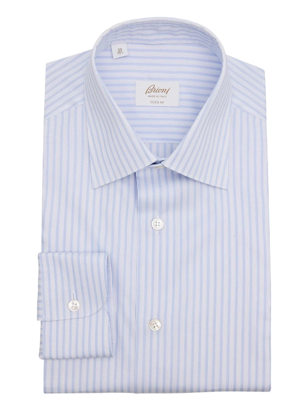 Brioni Men's Giza 45 Cotton Multi-Stripe Dress Shirt
