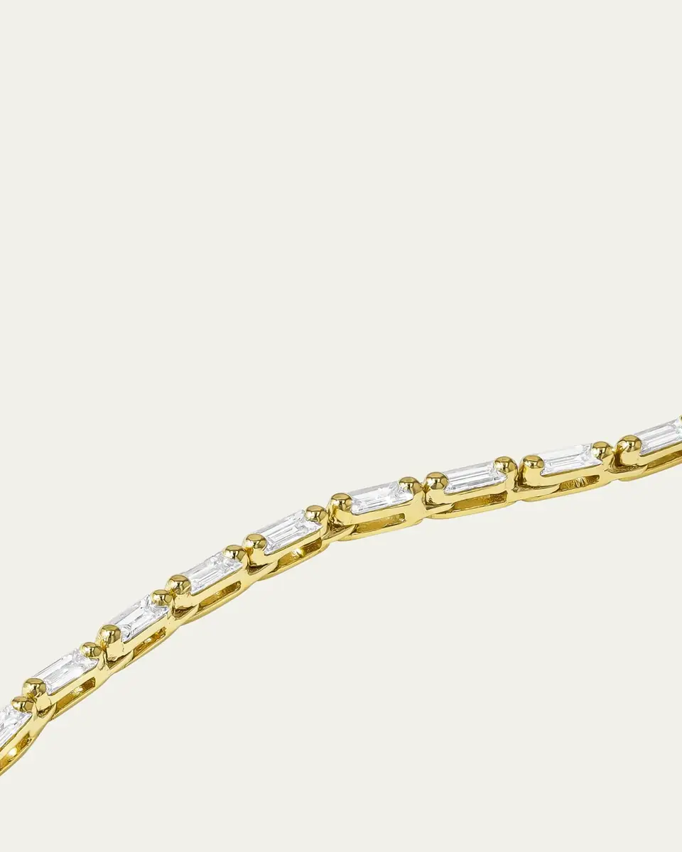 Suzanne Kalan 18K Yellow Gold Linear Full Diamond Tennis Necklace | Thumbnail 2 Suzanne Kalan 18K Yellow Gold Linear Full Diamond Tennis Necklace | Thumbnail 2