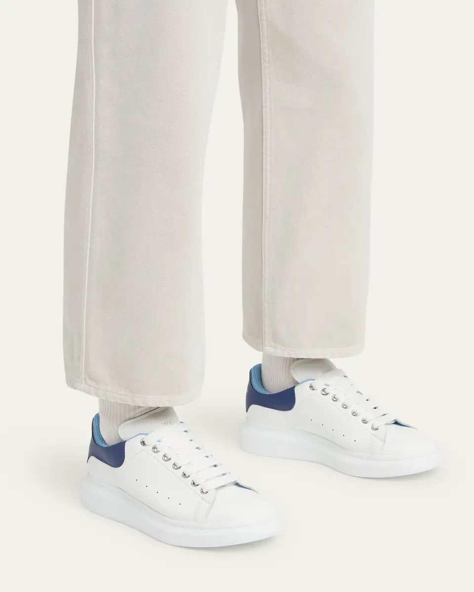 Alexander McQueen Men's Oversized Leather Double-Backstay Sneakers | Thumbnail 2 Alexander McQueen Men's Oversized Leather Double-Backstay Sneakers | Thumbnail 2