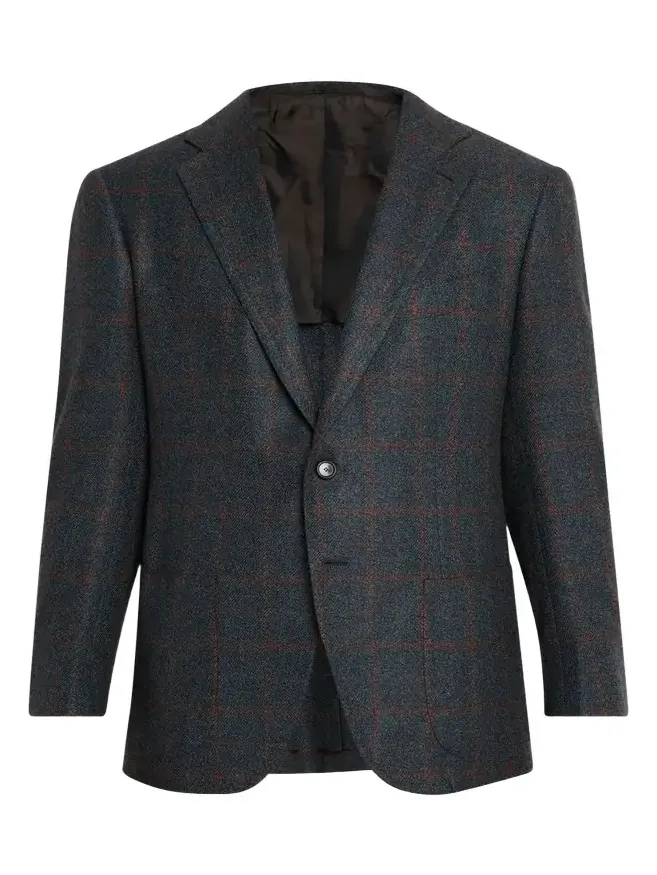 Men's Plaid Cashmere Two-Button Jacket Men's Plaid Cashmere Two-Button Jacket