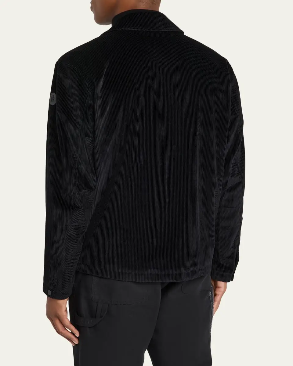 Moncler Men's Cotton Corduroy Button-Front Shirt | Thumbnail 3