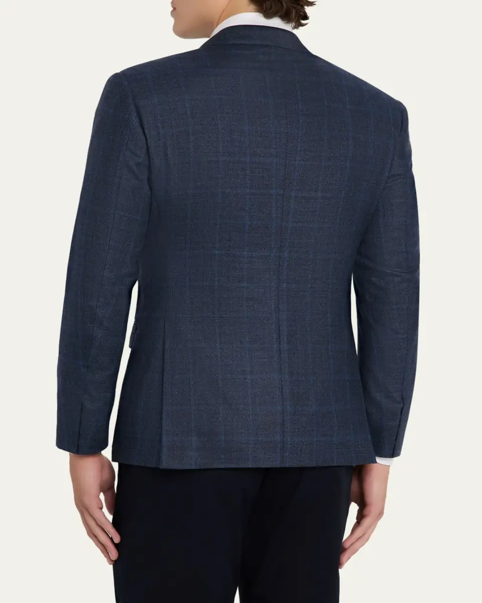 Giorgio Armani Men's Subtle Grid Wool Blend Sport Coat | Thumbnail 3 Giorgio Armani Men's Subtle Grid Wool Blend Sport Coat | Thumbnail 3