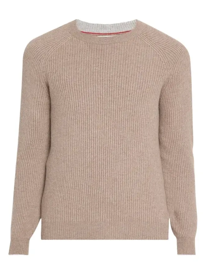 Men's Cashmere English Rib Crewneck Sweater Men's Cashmere English Rib Crewneck Sweater