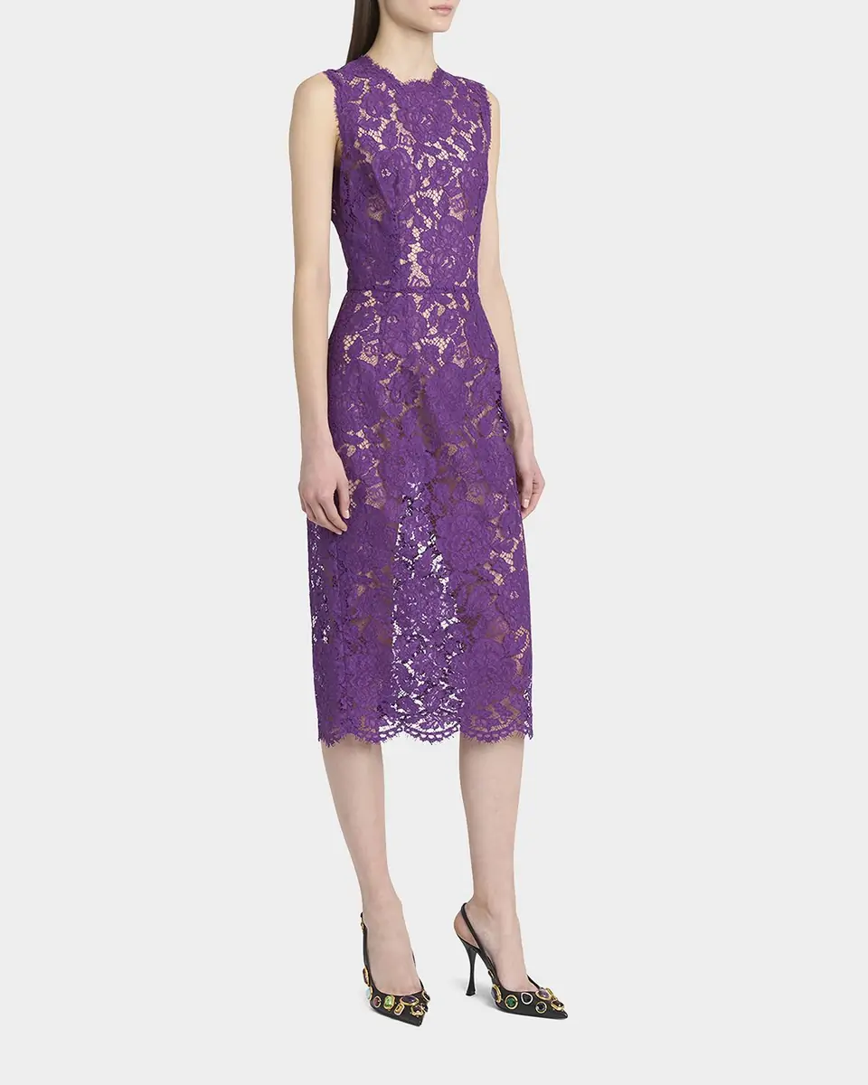 Dolce & Gabbana Floral Lace Midi Dress | Thumbnail 12 Dolce & Gabbana Floral Lace Midi Dress | Thumbnail 12