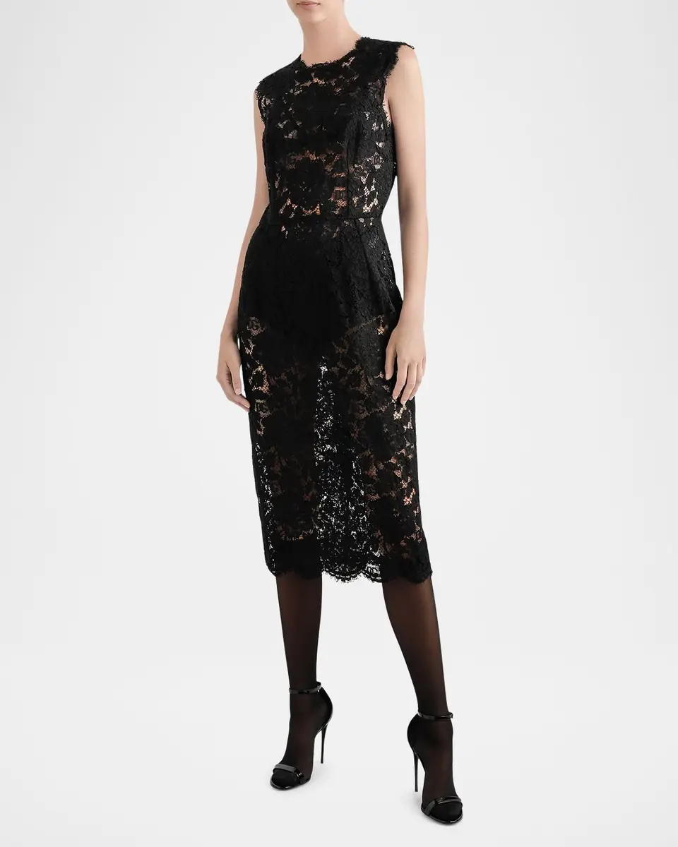 Dolce & Gabbana Floral Lace Midi Dress | Thumbnail 14 Dolce & Gabbana Floral Lace Midi Dress | Thumbnail 14