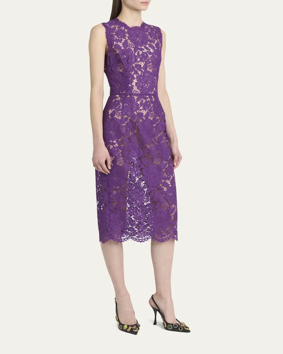 Dolce & Gabbana Floral Lace Midi Dress | Thumbnail 8 Dolce & Gabbana Floral Lace Midi Dress | Thumbnail 8
