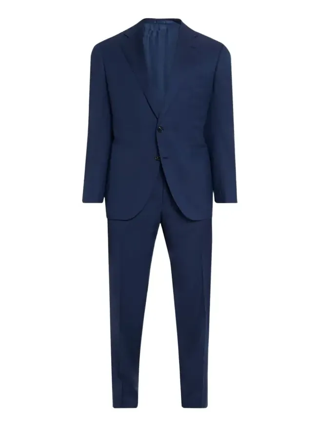 Men's Wool Chevron 130 Two-Piece Suit
