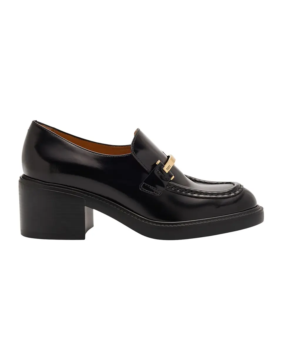 Tod's Gomma Leather Block-Heel Loafers | Thumbnail 2