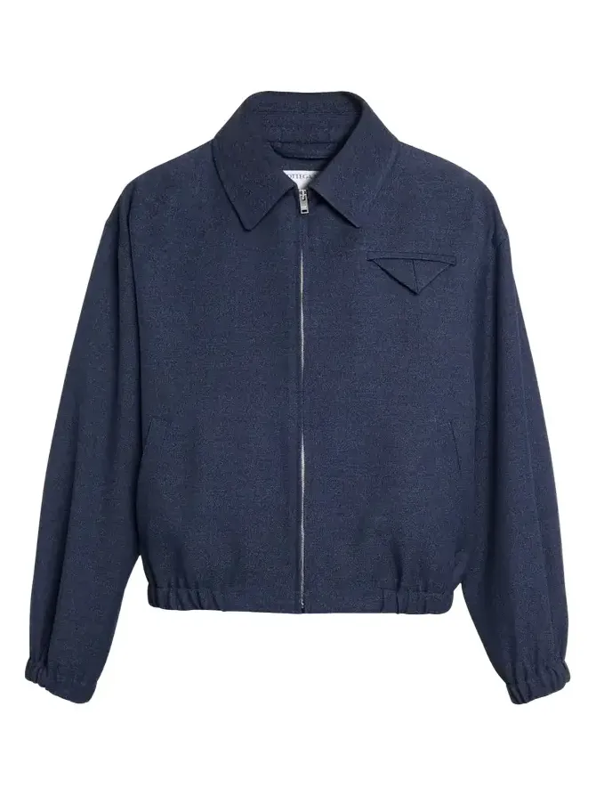 Men's Wool Triangle-Pocket Blouson
