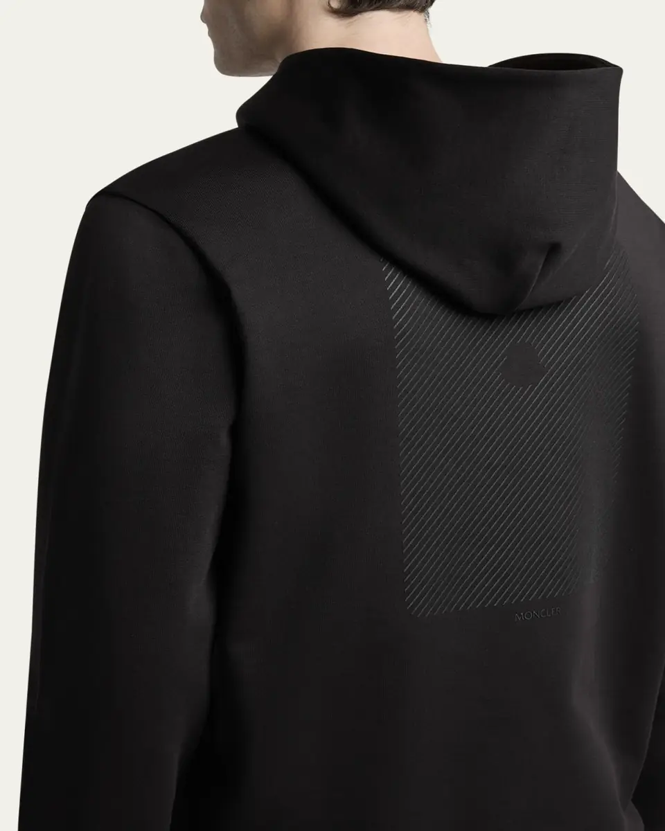 Moncler Men's Cotton Chest-Logo Hoodie | Thumbnail 5