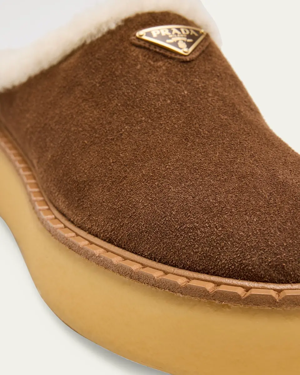 Prada Suede Shearling Cozy Platform Mules | Thumbnail 18 Prada Suede Shearling Cozy Platform Mules | Thumbnail 18