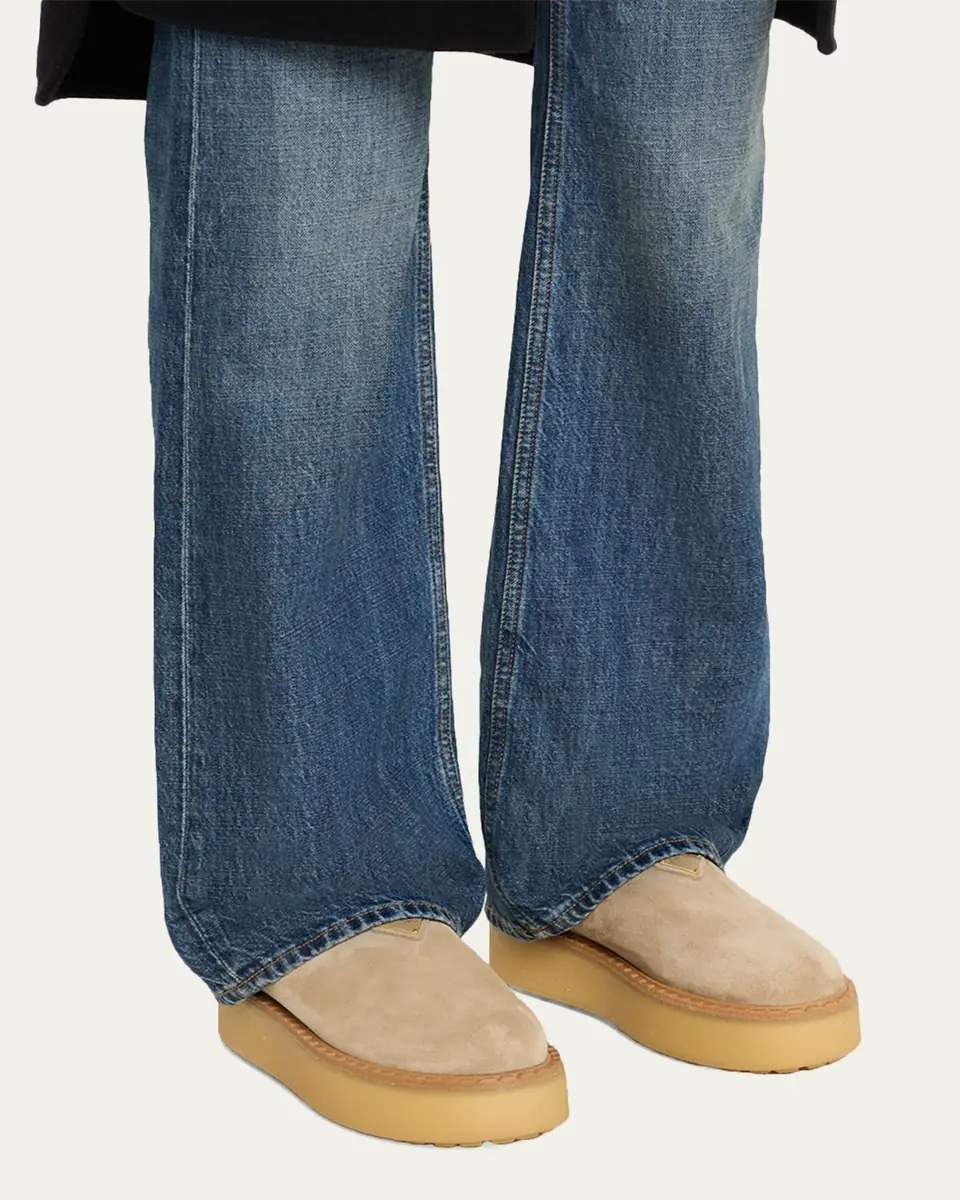 Prada Suede Shearling Cozy Platform Mules | Thumbnail 6 Prada Suede Shearling Cozy Platform Mules | Thumbnail 6