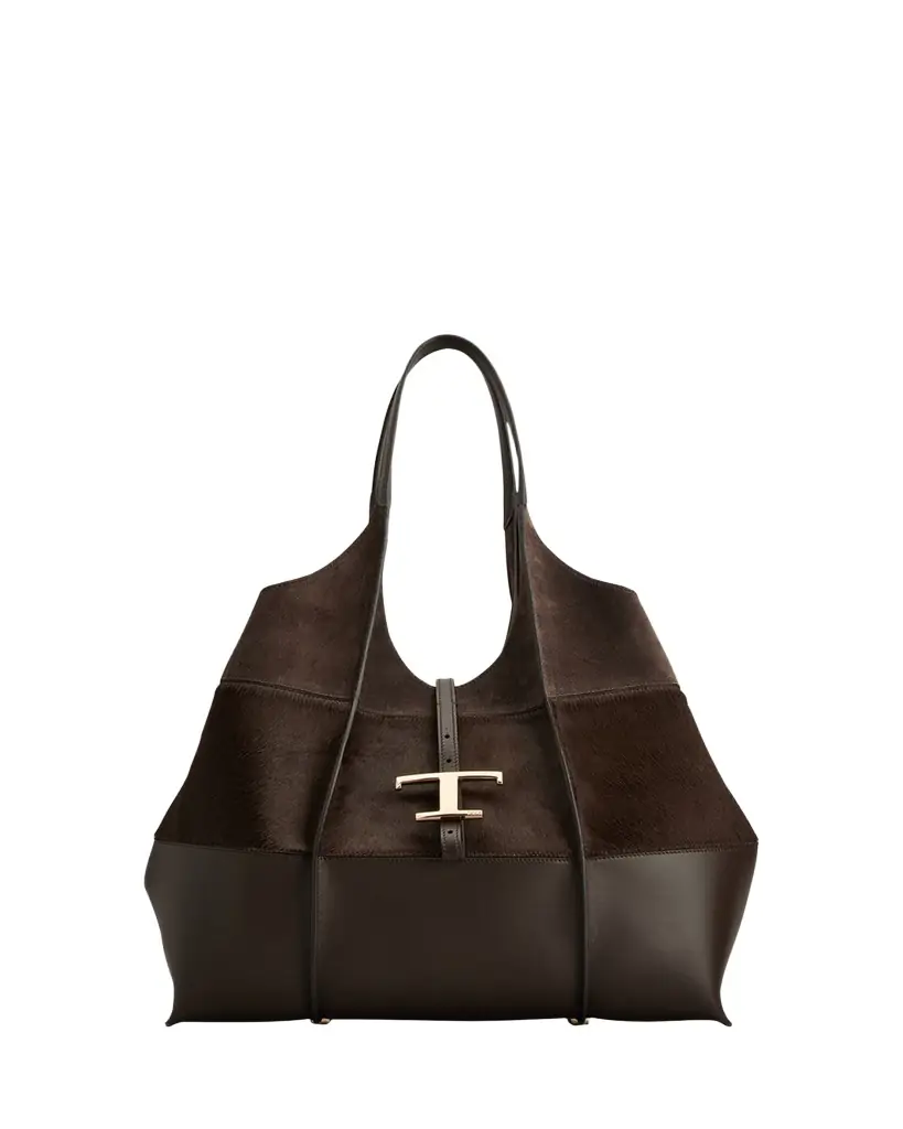 Tod's Medium Mixed Calfskin Timeless Tote Shopping Bag | Image 1 Tod's Medium Mixed Calfskin Timeless Tote Shopping Bag | Image 1