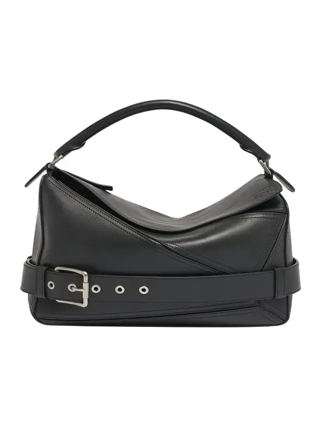Men's Large Leather Biker Puzzle Shoulder Bag Men's Large Leather Biker Puzzle Shoulder Bag