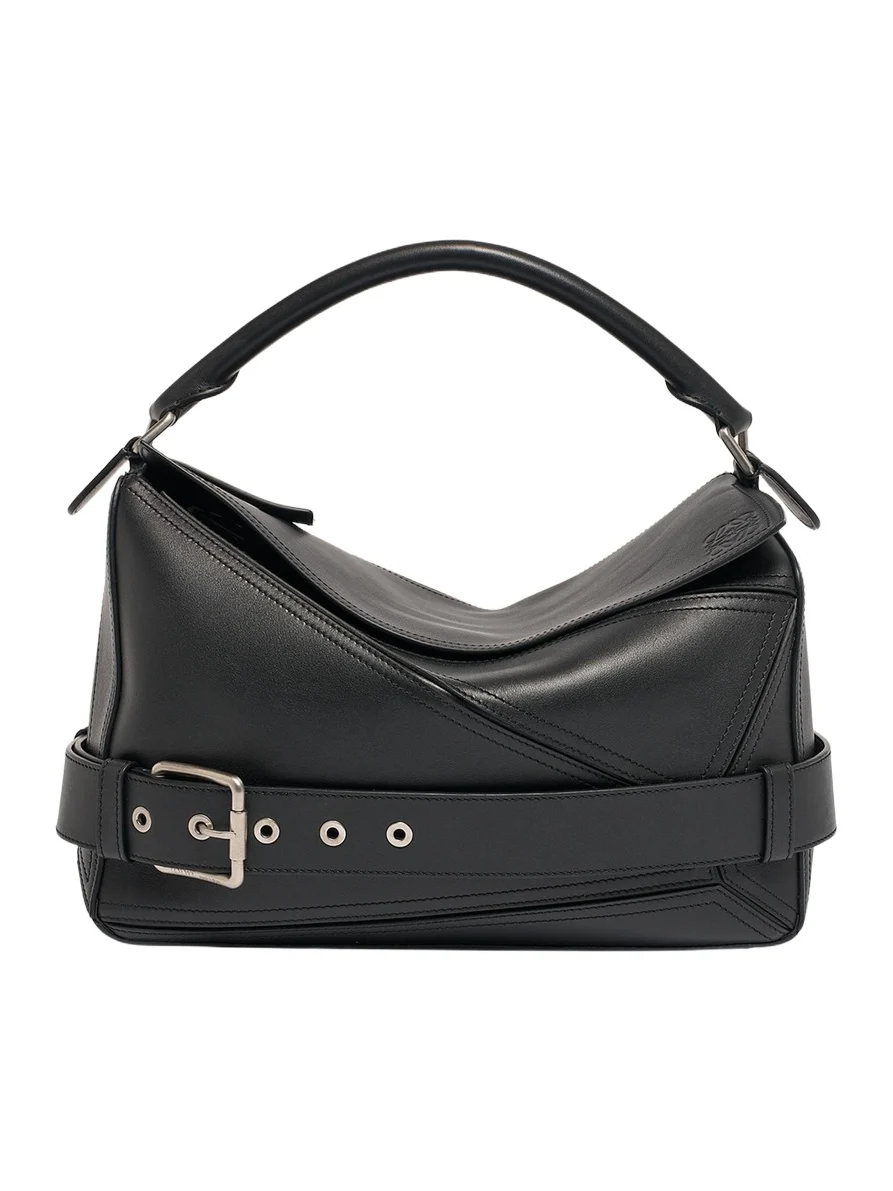 Men's Large Leather Biker Puzzle Shoulder Bag Men's Large Leather Biker Puzzle Shoulder Bag