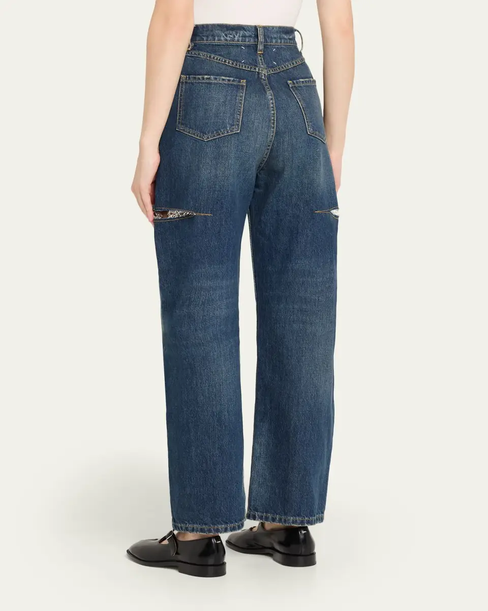 Maison Margiela Slash Slit Barrel-Leg Jeans | Thumbnail 3 Maison Margiela Slash Slit Barrel-Leg Jeans | Thumbnail 3
