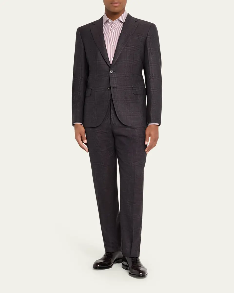 Brioni Men's Prince of Wales Wool Classic Fit Two-Piece Suit | Thumbnail 2 Brioni Men's Prince of Wales Wool Classic Fit Two-Piece Suit | Thumbnail 2