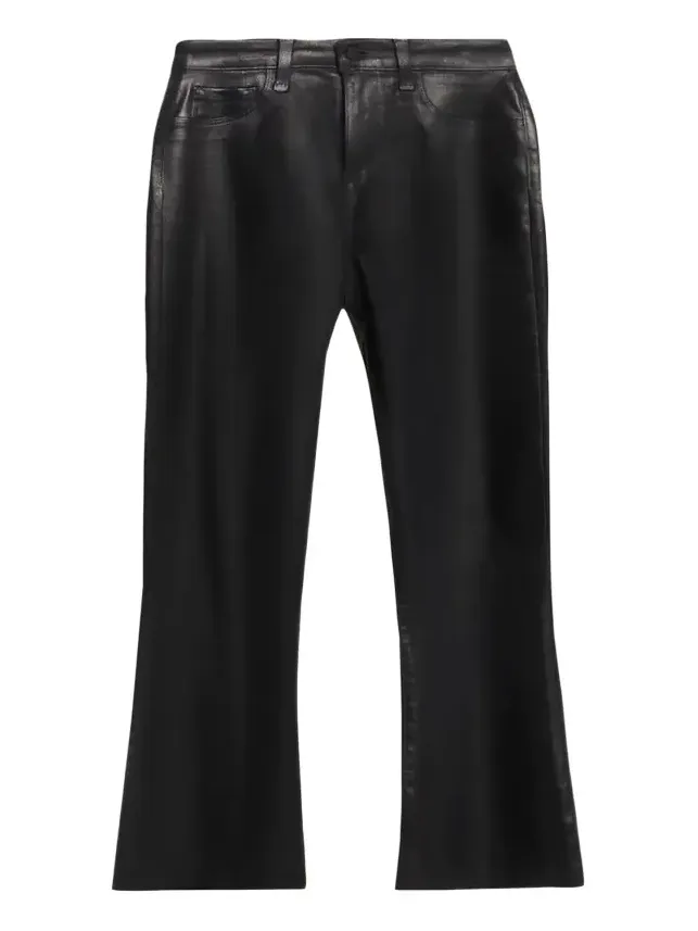 L'Agence Kendra High-Rise Coated Crop Jeans