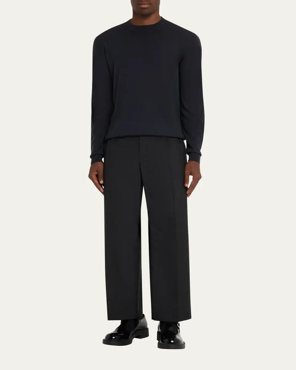 Iris Von Arnim Men's Cashmere Slim Knit Crewneck Sweater | Thumbnail 2 Iris Von Arnim Men's Cashmere Slim Knit Crewneck Sweater | Thumbnail 2
