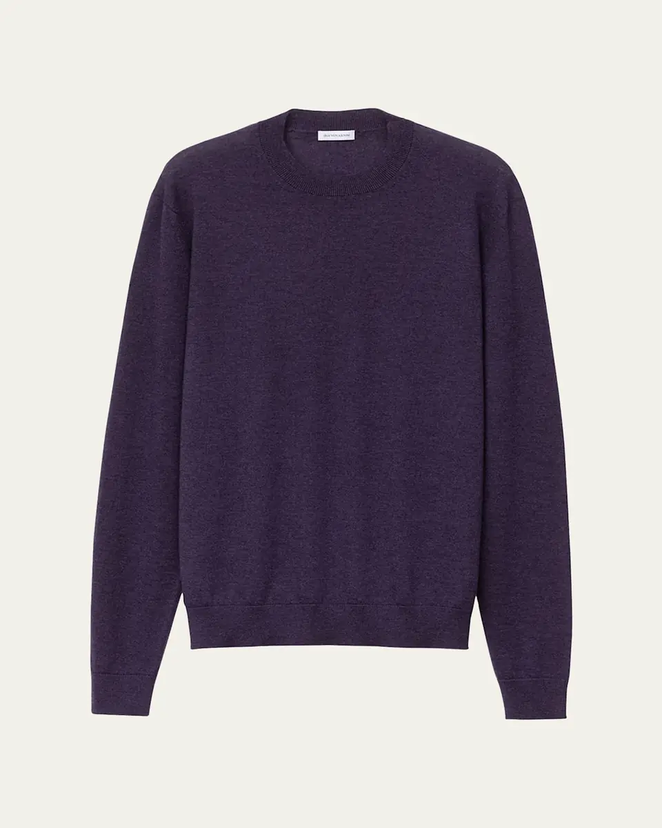 Iris Von Arnim Men's Cashmere Slim Knit Crewneck Sweater | Thumbnail 6 Iris Von Arnim Men's Cashmere Slim Knit Crewneck Sweater | Thumbnail 6