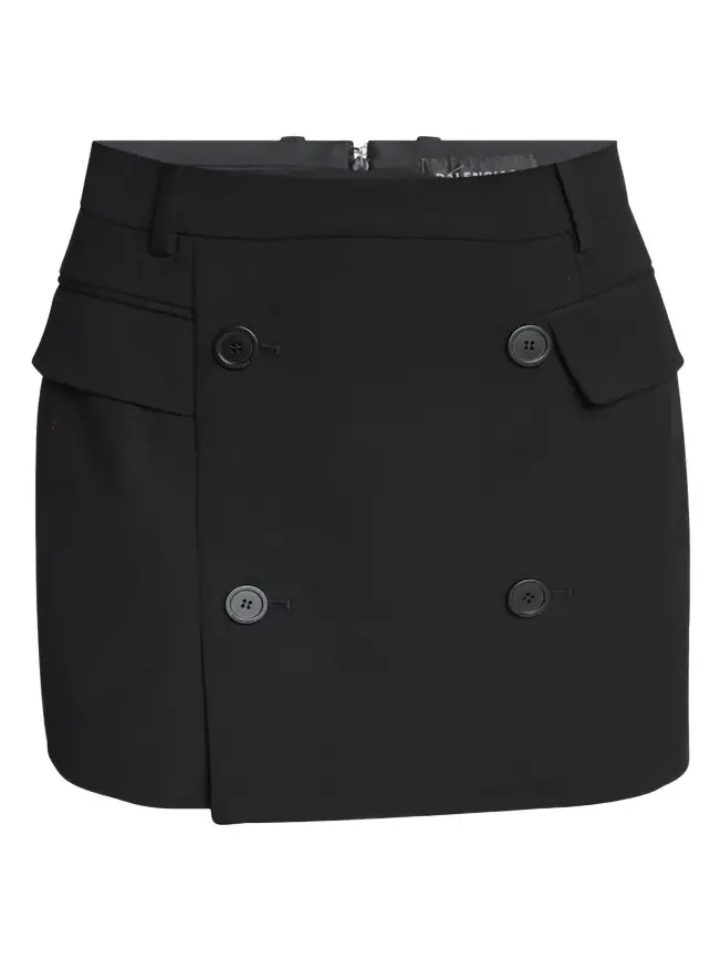 Double-Breasted Tailored Mini Skirt Double-Breasted Tailored Mini Skirt