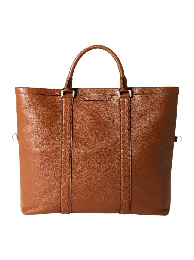 Serapian Men's Cachemire Mosaico Foldable Tote Bag