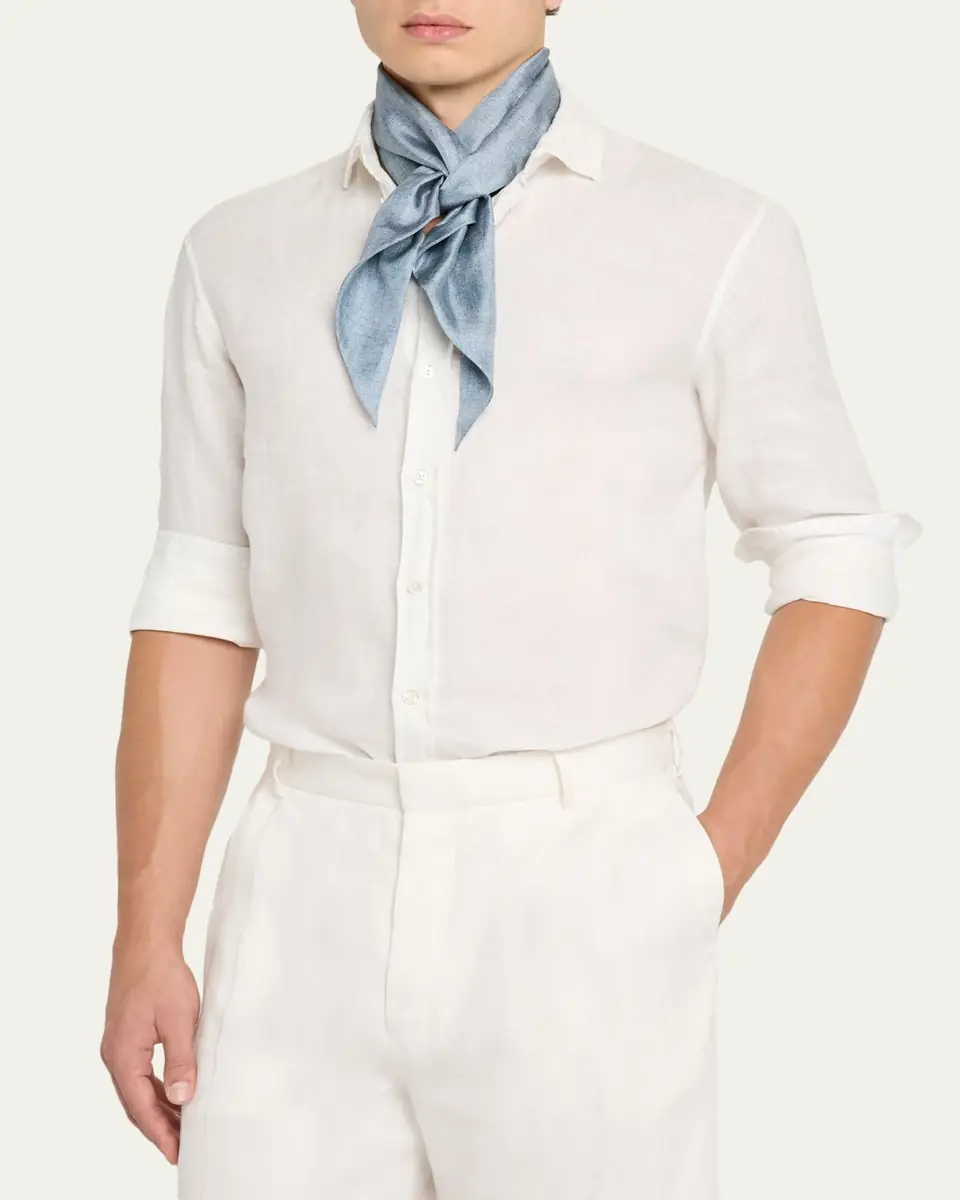 Giorgio Armani Men's Silk Neck Scarf | Thumbnail 3
