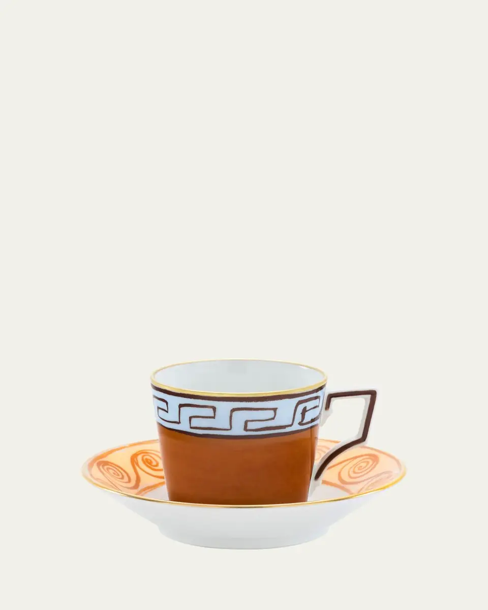 GINORI 1735 Il Viaggio di Nettuno Luna 3 oz. Coffee Cups & Saucers, Set of 2 | Thumbnail 2