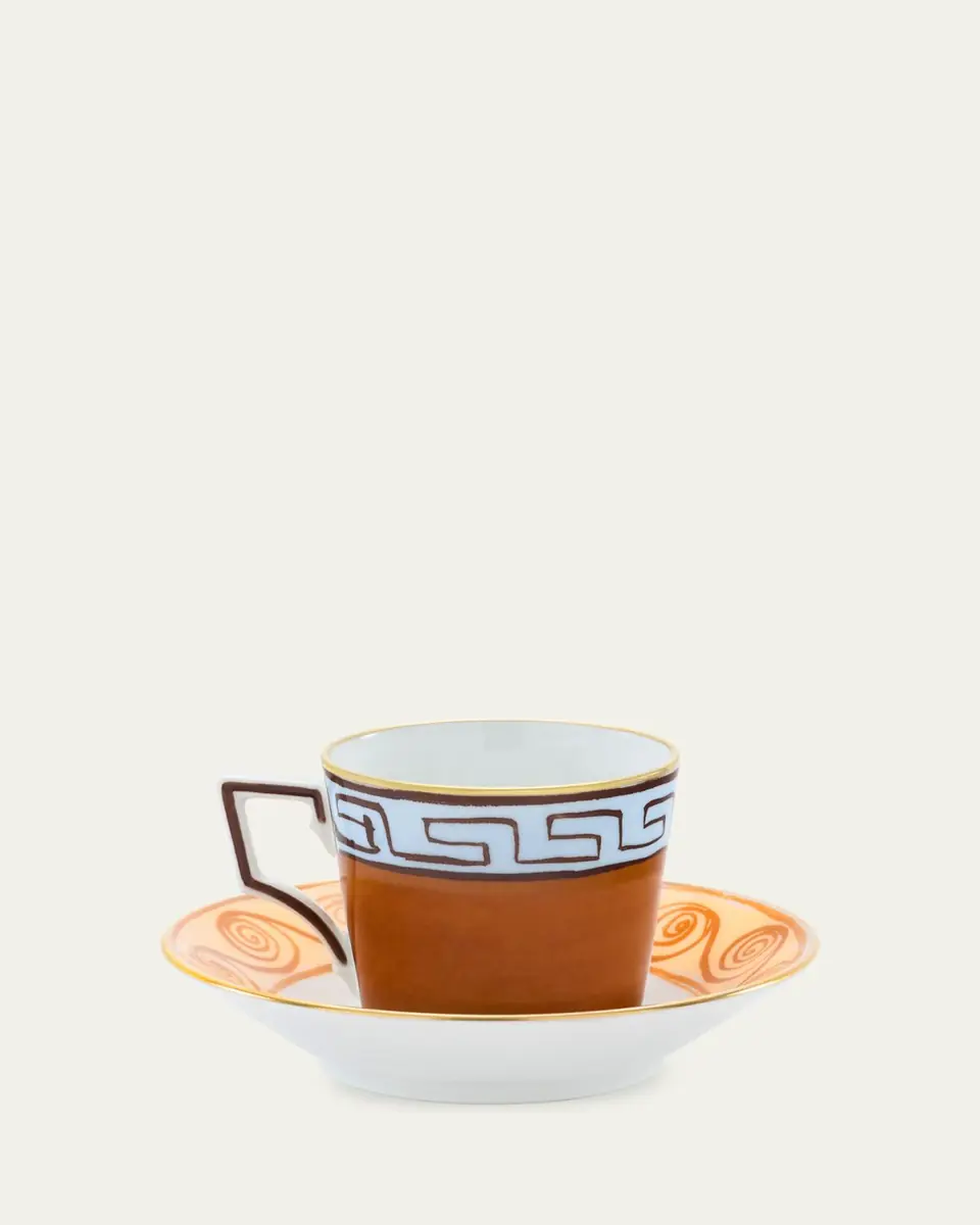 GINORI 1735 Il Viaggio di Nettuno Luna 3 oz. Coffee Cups & Saucers, Set of 2 | Thumbnail 3