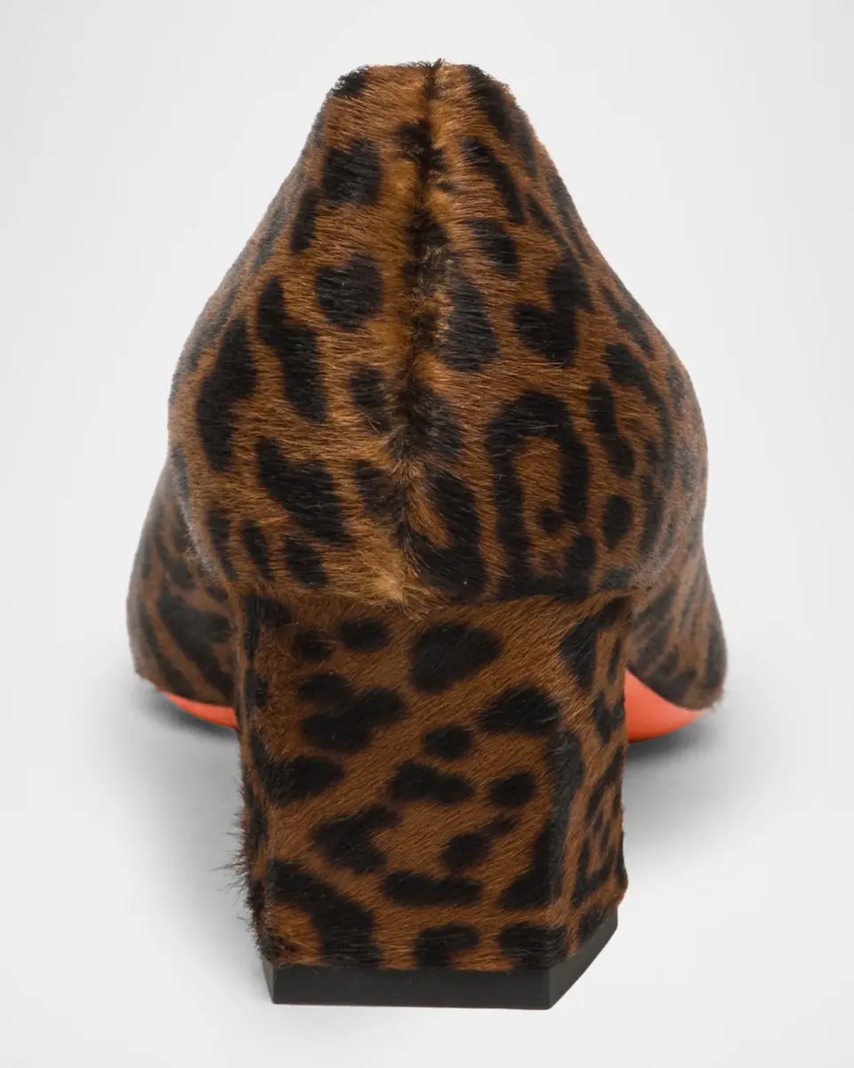 Santoni Leopard Block Heel Buckle Pumps | Thumbnail 3 Santoni Leopard Block Heel Buckle Pumps | Thumbnail 3