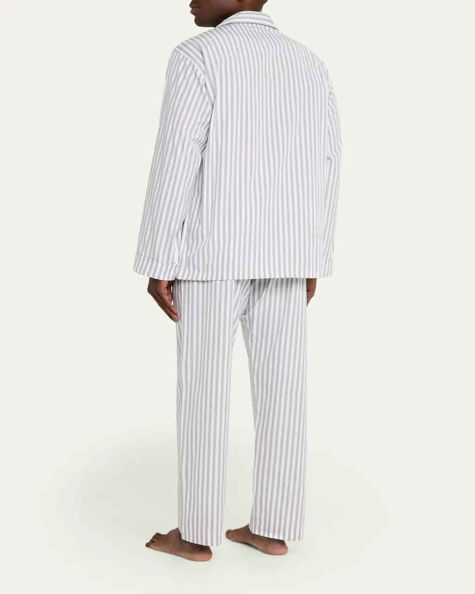 Emanuele Maffeis Men's Cotton Candy Stripe Long Pajama Set | Thumbnail 5 Emanuele Maffeis Men's Cotton Candy Stripe Long Pajama Set | Thumbnail 5