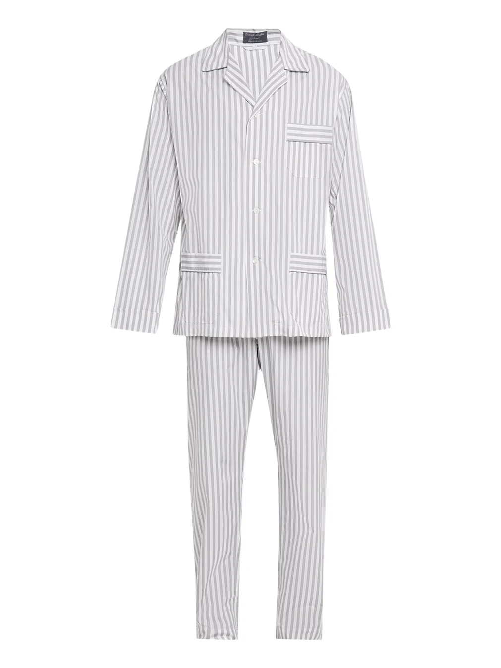 Emanuele Maffeis Men's Cotton Candy Stripe Long Pajama Set