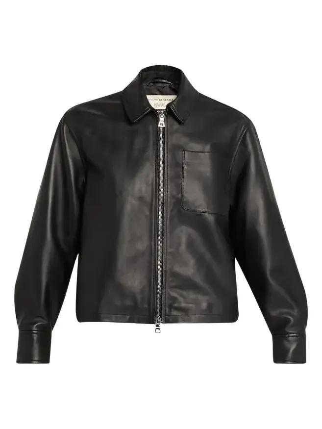 OFFICINE GÉNÉRALE Rhea Lambskin Leather Jacket