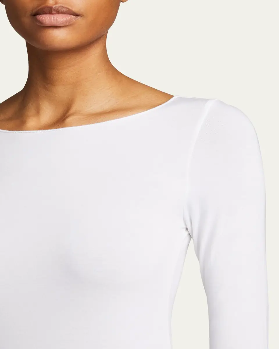 MAJESTIC FILATURES Soft-Touch Marrow-Edge Boat-Neck Top | Thumbnail 5