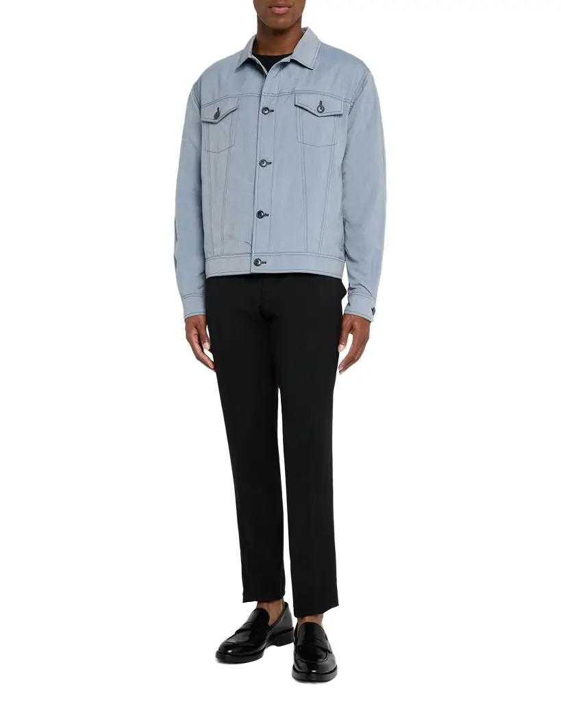 Giorgio Armani Men's Silk Denim Blouson Jacket | Image 1 Giorgio Armani Men's Silk Denim Blouson Jacket | Image 1