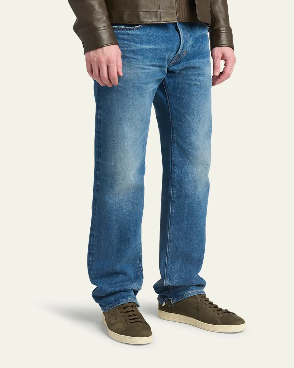 TOM FORD Men's Warwick Nubuck Leather Sneakers | Thumbnail 2