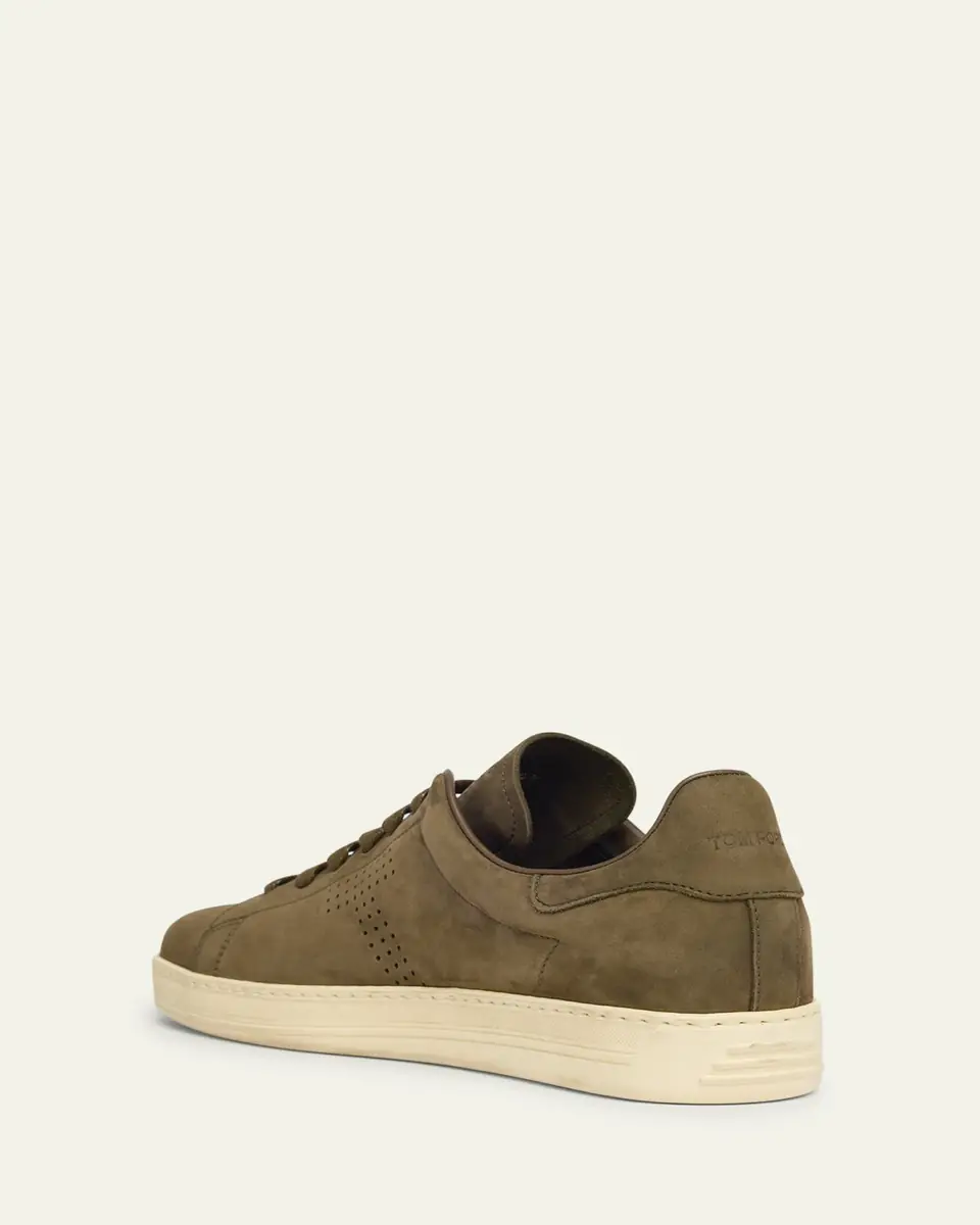TOM FORD Men's Warwick Nubuck Leather Sneakers | Thumbnail 4