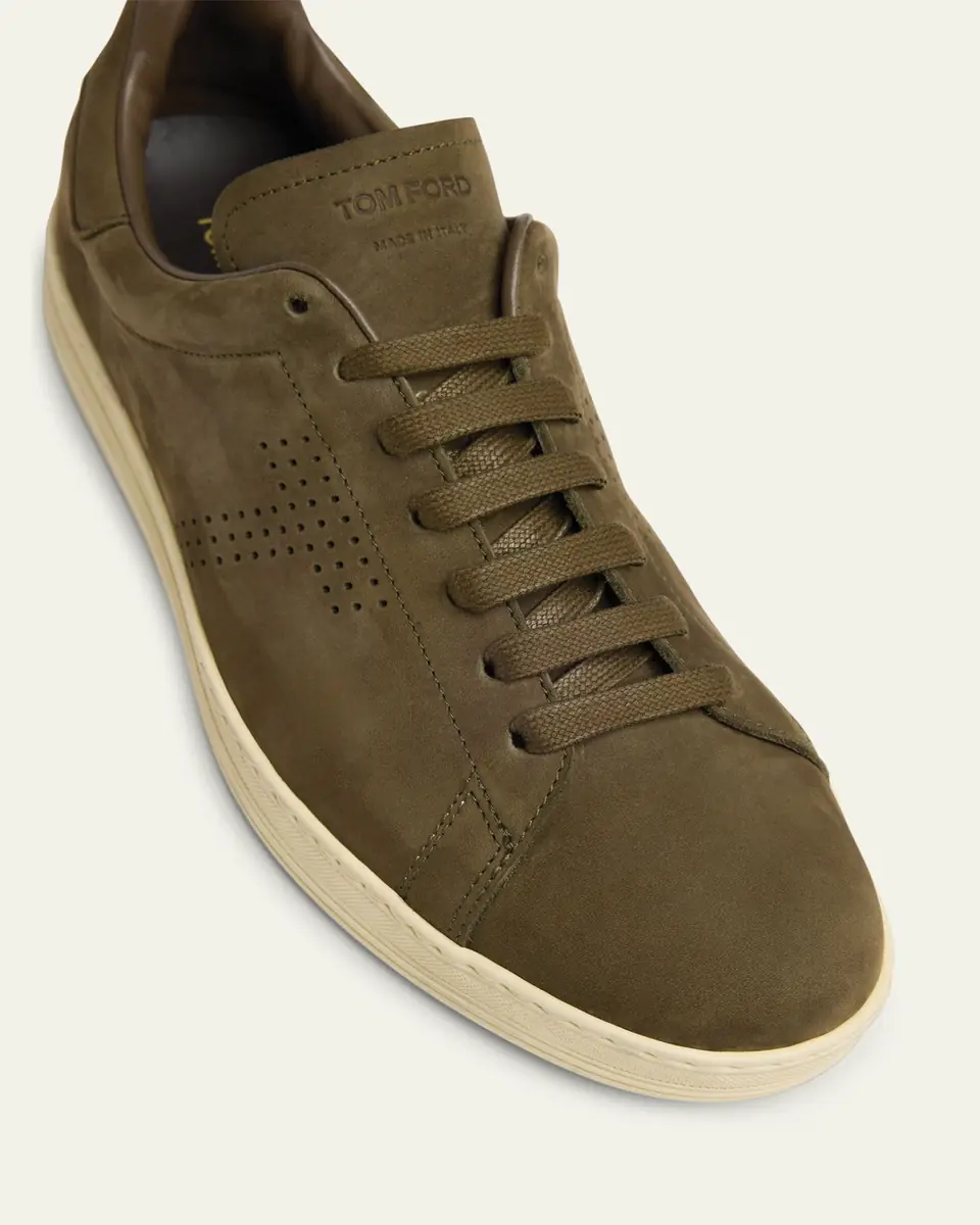 TOM FORD Men's Warwick Nubuck Leather Sneakers | Thumbnail 5
