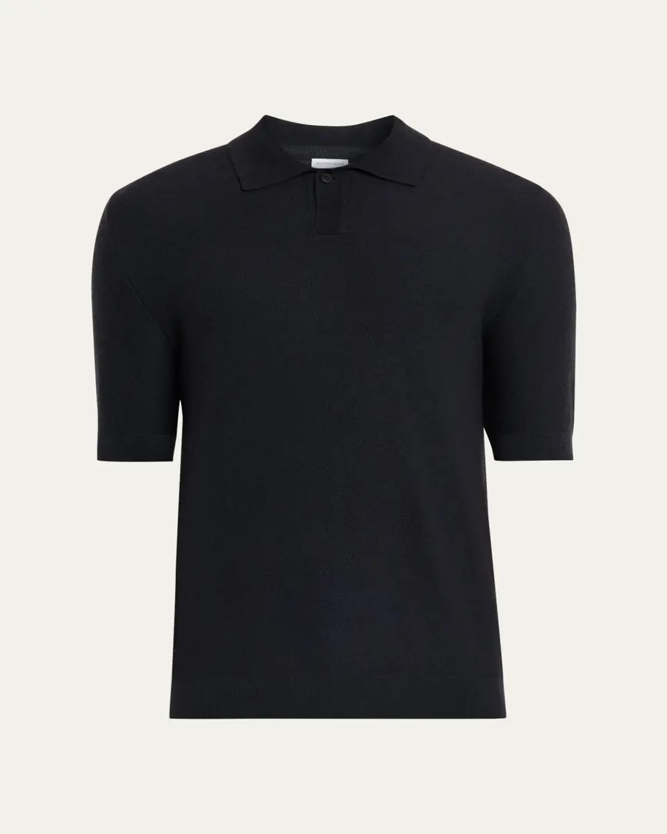 Iris Von Arnim Men's Prinston Short-Sleeve Cashmere Polo | Thumbnail 6 Iris Von Arnim Men's Prinston Short-Sleeve Cashmere Polo | Thumbnail 6
