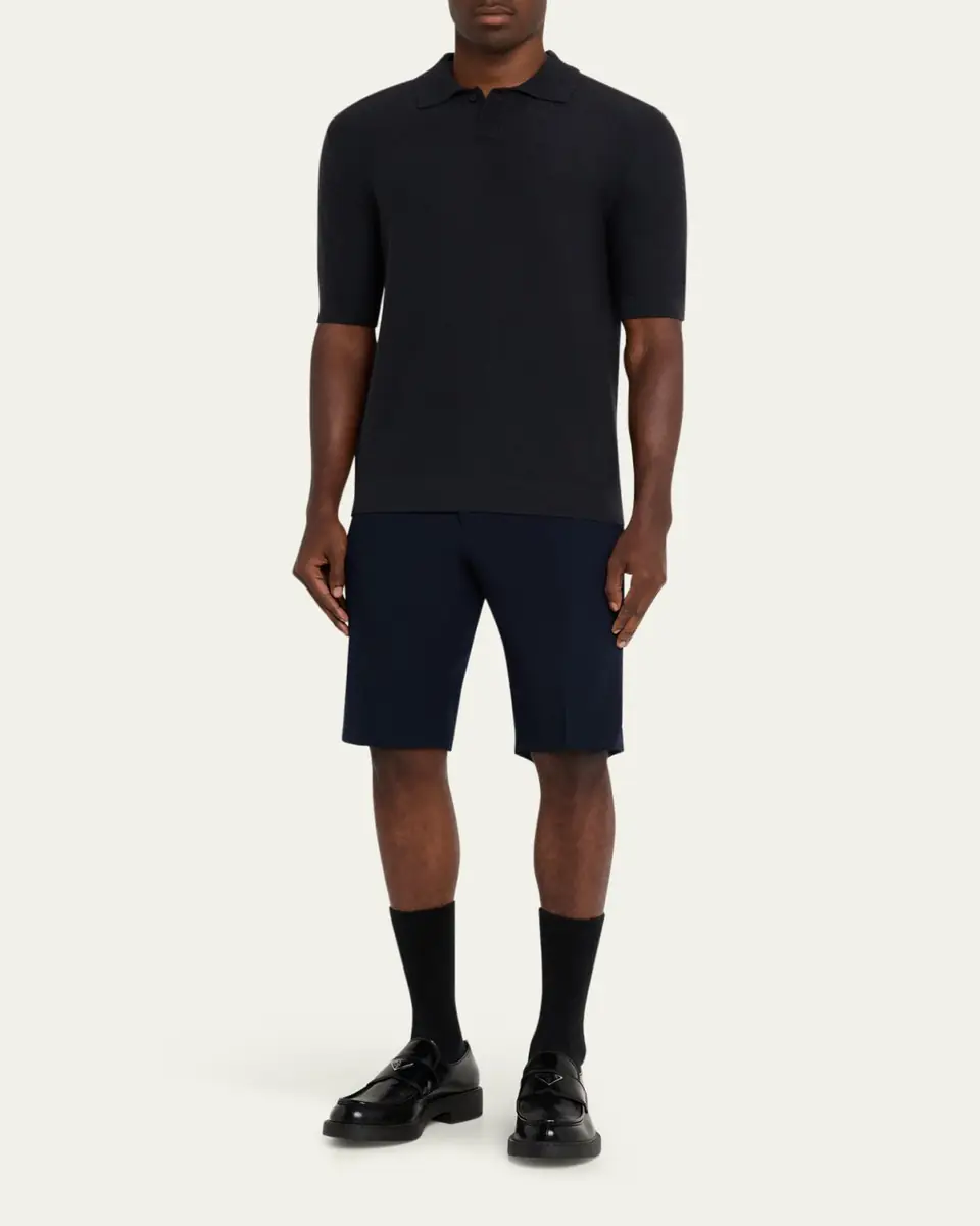 Iris Von Arnim Men's Prinston Short-Sleeve Cashmere Polo | Thumbnail 7 Iris Von Arnim Men's Prinston Short-Sleeve Cashmere Polo | Thumbnail 7