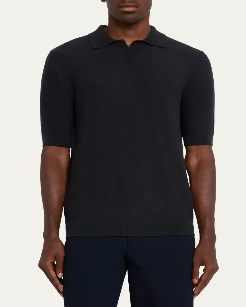 Iris Von Arnim Men's Prinston Short-Sleeve Cashmere Polo | Thumbnail 8 Iris Von Arnim Men's Prinston Short-Sleeve Cashmere Polo | Thumbnail 8