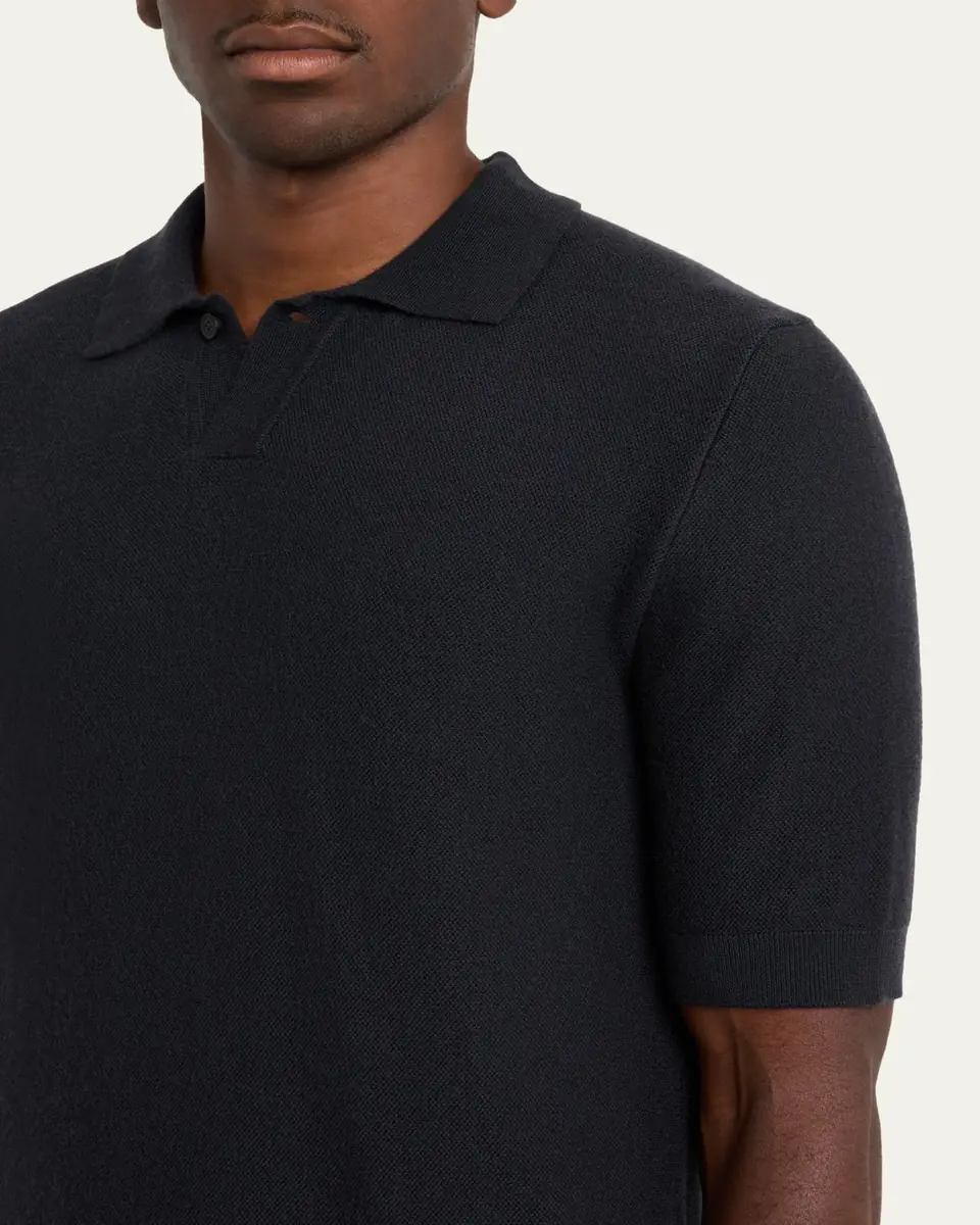 Iris Von Arnim Men's Prinston Short-Sleeve Cashmere Polo | Thumbnail 9 Iris Von Arnim Men's Prinston Short-Sleeve Cashmere Polo | Thumbnail 9