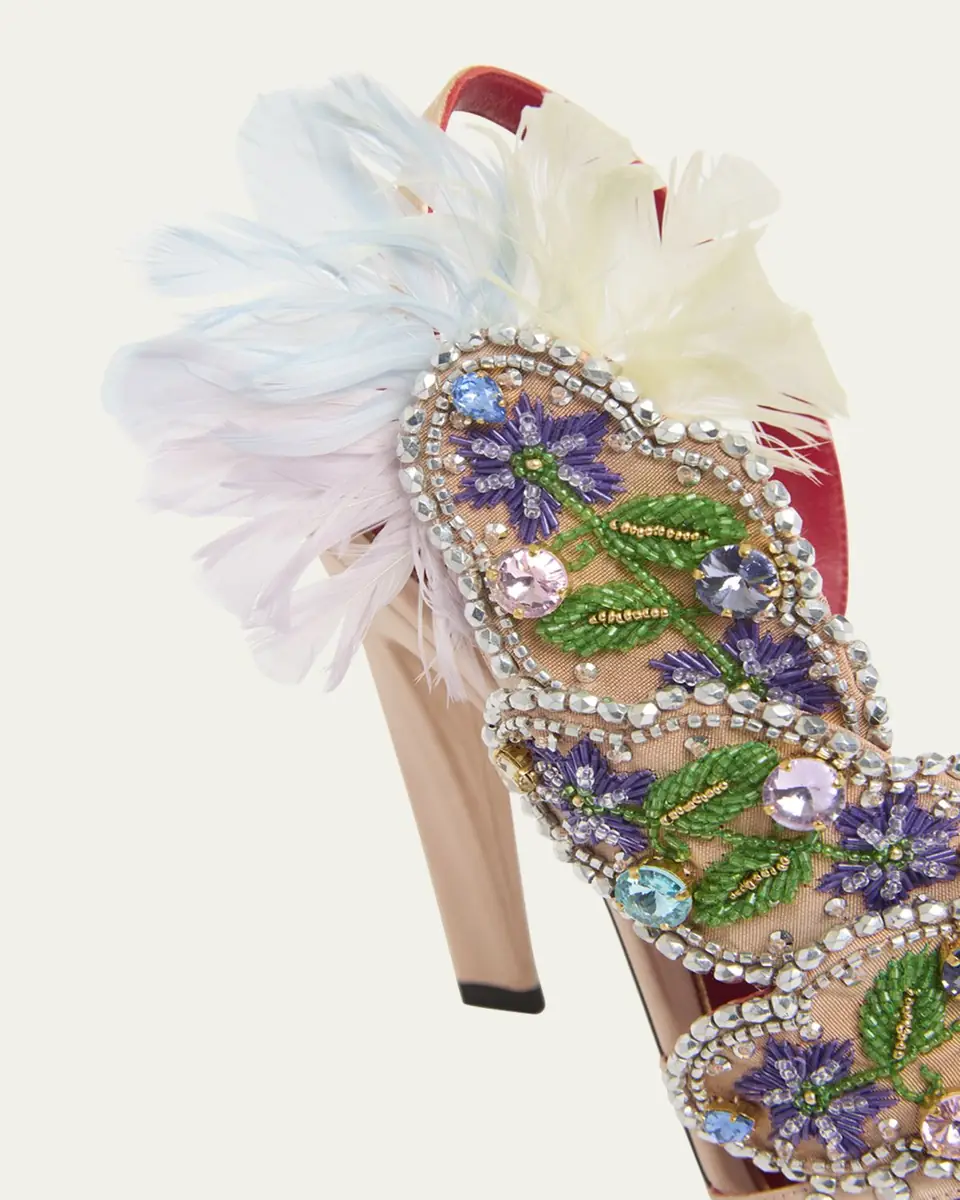 Valentino Garavani Dans Le Foyer Embellished Slingback Sandals | Thumbnail 14